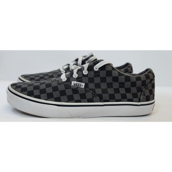 Vans Doheny Low-top Black/Pewter/ Gray Checkerboard Skate Sneakers size 7Y - Picture 3 of 7